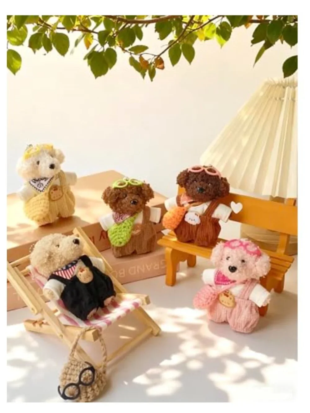 Cute Plush Bear Keychain Bag Charm Purse Charm for Women